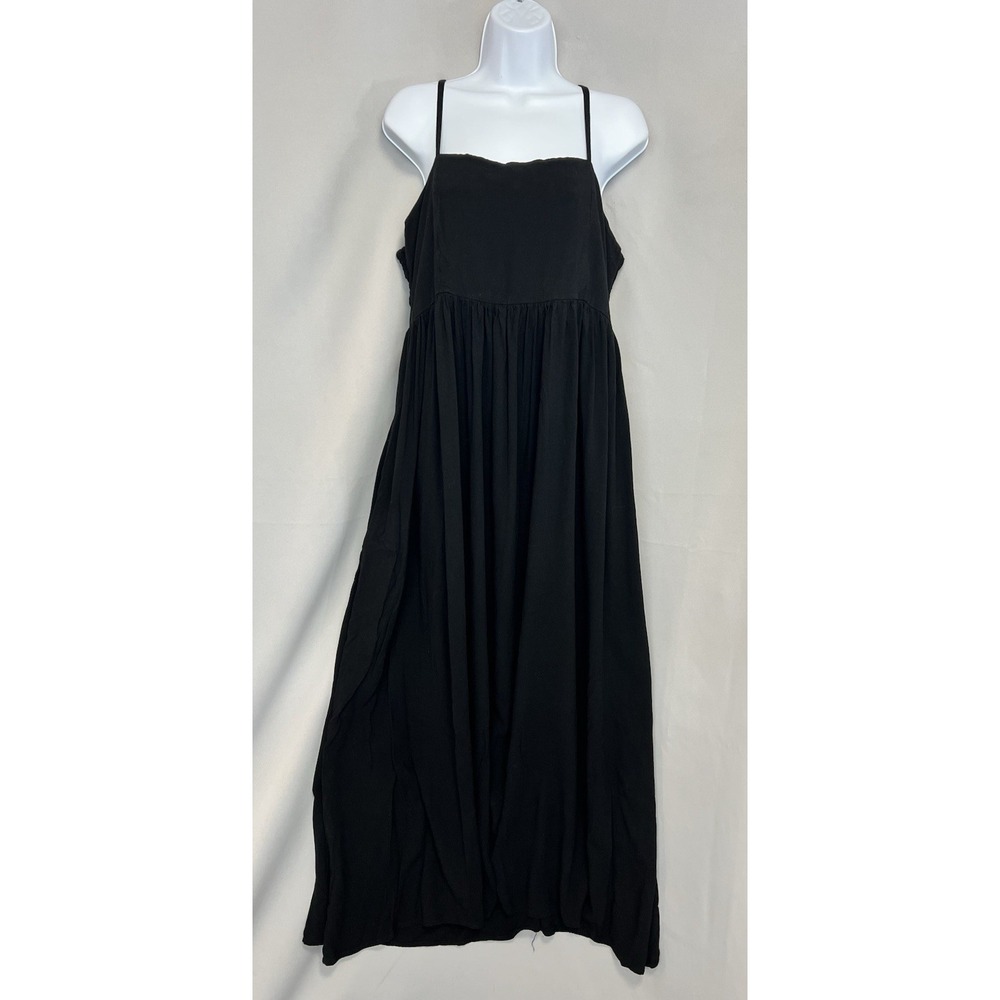 Natural Life Women's Maxi Dress Black Sz XL Adjustable Straps